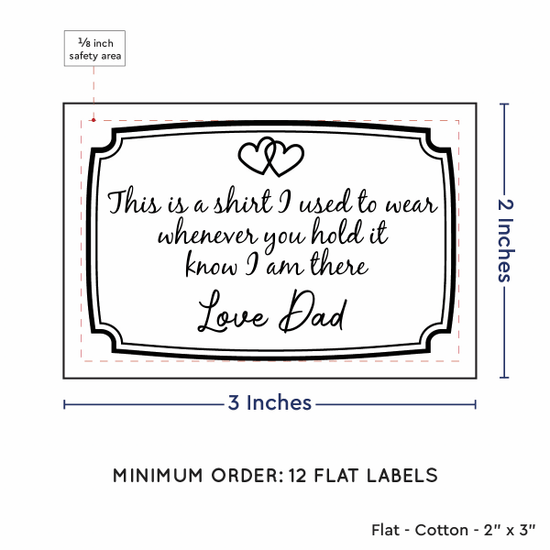 PPLR_HIDDEN_PRODUCT Frame Quote (2"x3" Cotton - 12 labels/set)