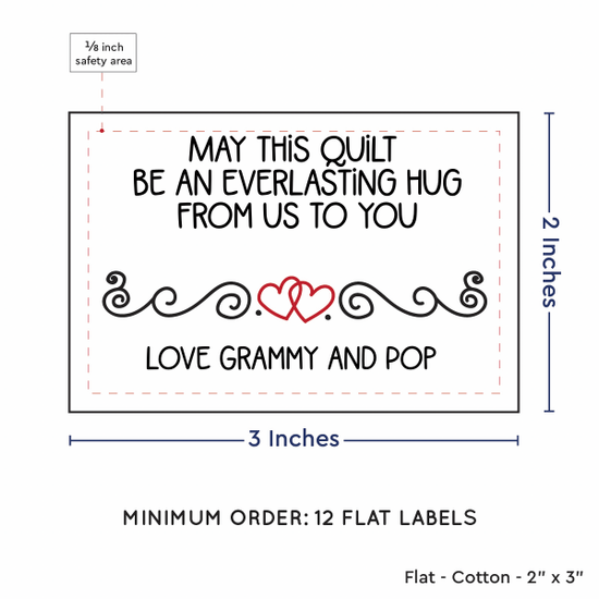 PPLR_HIDDEN_PRODUCT Double Heart Quote (2"x3" Cotton - 12 labels/set)