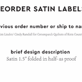 PPLR_HIDDEN_PRODUCT Reorder Previous Label Design - SATIN
