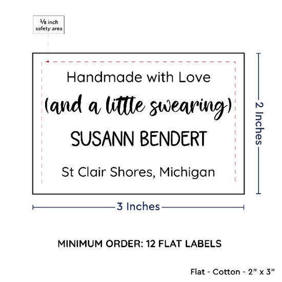 PPLR_HIDDEN_PRODUCT Large Text Only Label (2"x3"-Cotton)