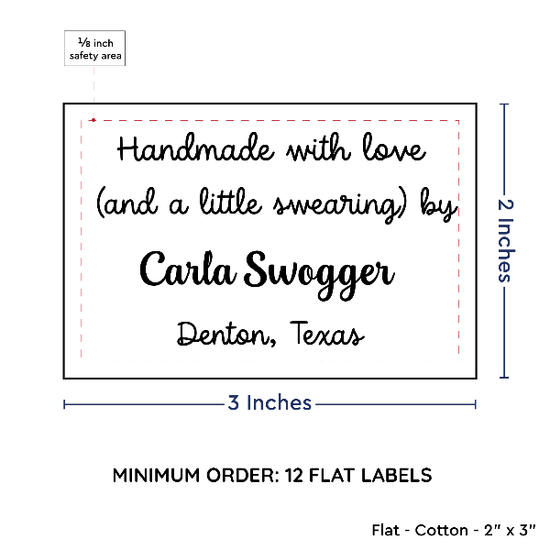 PPLR_HIDDEN_PRODUCT Large Text Only Label (2"x3"-Cotton)