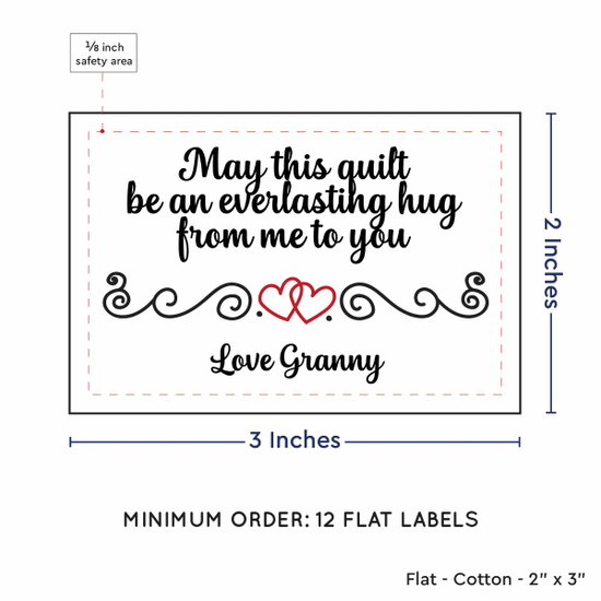 PPLR_HIDDEN_PRODUCT Double Heart Quote (2"x3" Cotton - 12 labels/set)