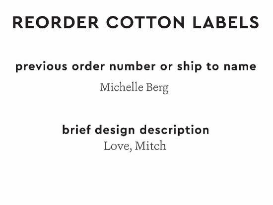 PPLR_HIDDEN_PRODUCT Reorder Previous Label Design - COTTON
