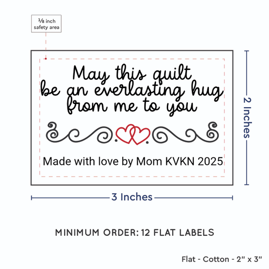 PPLR_HIDDEN_PRODUCT Double Heart Quote (2"x3" Cotton - 12 labels/set)