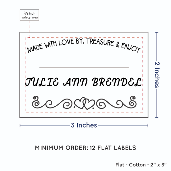 PPLR_HIDDEN_PRODUCT Double heart border with Fill in Blanks (2"x3" Cotton - 12 labels/set)