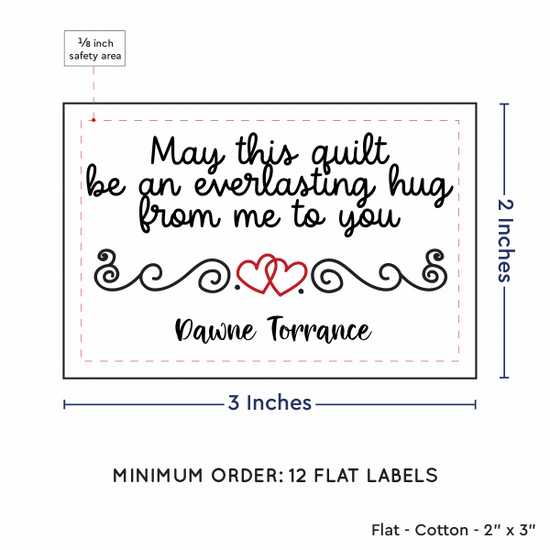PPLR_HIDDEN_PRODUCT Double Heart Quote (2"x3" Cotton - 12 labels/set)