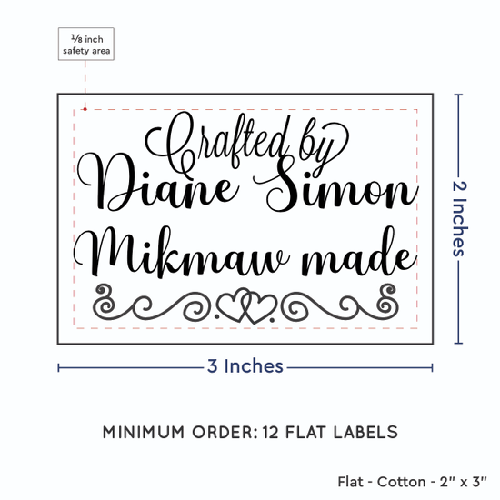 PPLR_HIDDEN_PRODUCT Double Heart Border (2"x3" Cotton - 12 labels/set)