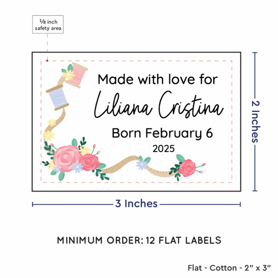 PPLR_HIDDEN_PRODUCT Thread and Flowers (2"x3" Cotton - 12 labels/set)