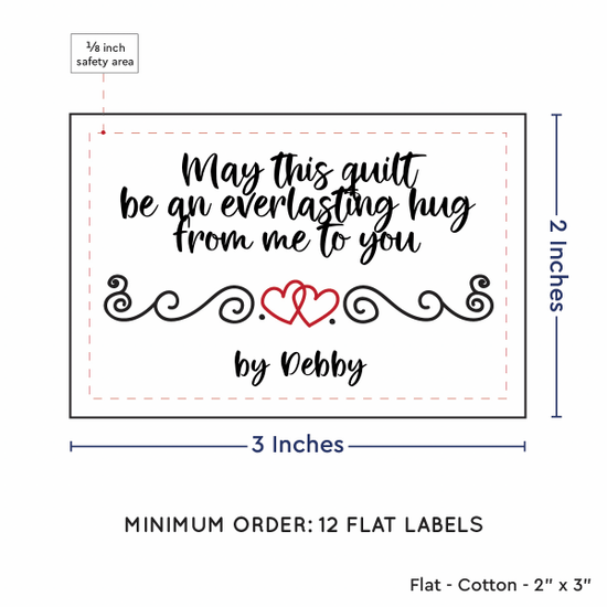 PPLR_HIDDEN_PRODUCT Double Heart Quote (2"x3" Cotton - 12 labels/set)