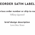 PPLR_HIDDEN_PRODUCT Reorder Previous Label Design - SATIN