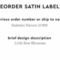 PPLR_HIDDEN_PRODUCT Reorder Previous Label Design - SATIN