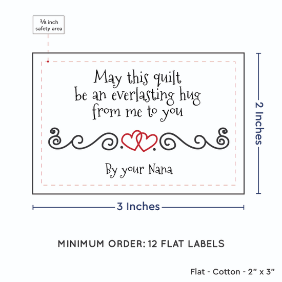 PPLR_HIDDEN_PRODUCT Double Heart Quote (2"x3" Cotton - 12 labels/set)
