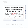 PPLR_HIDDEN_PRODUCT Double Heart Quote (2"x3" Cotton - 12 labels/set)