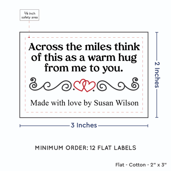PPLR_HIDDEN_PRODUCT Double Heart Quote (2"x3" Cotton - 12 labels/set)