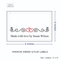 PPLR_HIDDEN_PRODUCT Double Heart Quote (2"x3" Cotton - 12 labels/set)