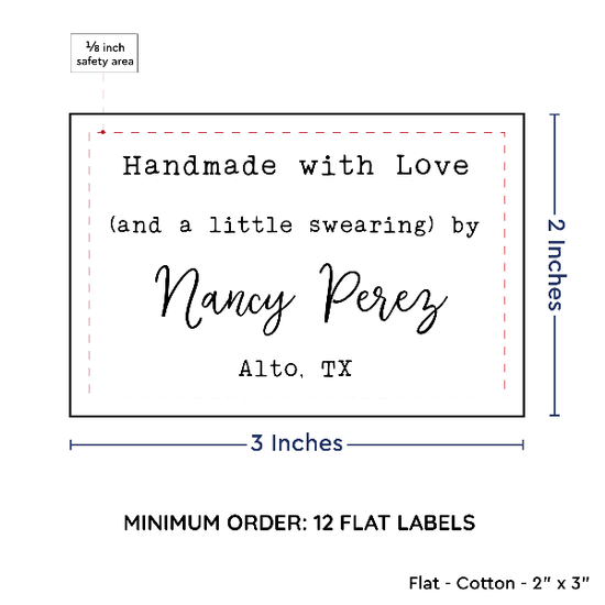 PPLR_HIDDEN_PRODUCT Large Text Only Label (2"x3"-Cotton)