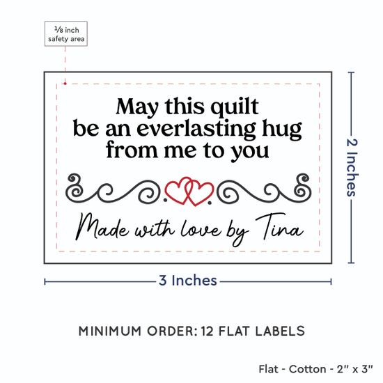 PPLR_HIDDEN_PRODUCT Double Heart Quote (2"x3" Cotton - 12 labels/set)