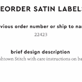 PPLR_HIDDEN_PRODUCT Reorder Previous Label Design - SATIN