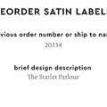PPLR_HIDDEN_PRODUCT Reorder Previous Label Design - SATIN