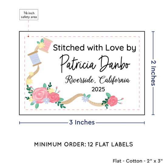 PPLR_HIDDEN_PRODUCT Thread and Flowers (2"x3" Cotton - 12 labels/set)