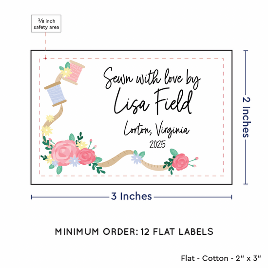 PPLR_HIDDEN_PRODUCT Thread and Flowers (2"x3" Cotton - 12 labels/set)