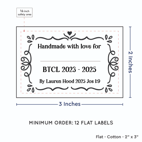 PPLR_HIDDEN_PRODUCT Swirl Accent Border with Fill in Blanks (2"x3" Cotton - 12 labels/set)