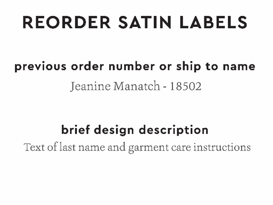 PPLR_HIDDEN_PRODUCT Reorder Previous Label Design - SATIN