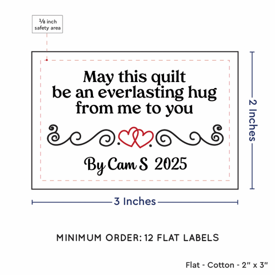 PPLR_HIDDEN_PRODUCT Double Heart Quote (2"x3" Cotton - 12 labels/set)