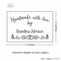 PPLR_HIDDEN_PRODUCT Double Heart Border (2"x3" Cotton - 12 labels/set)