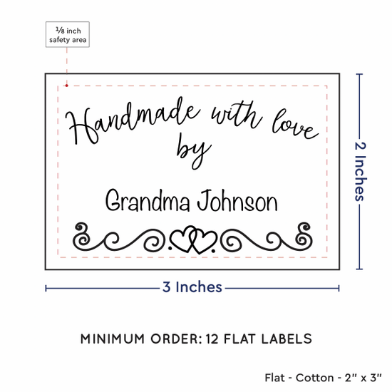 PPLR_HIDDEN_PRODUCT Double Heart Border (2"x3" Cotton - 12 labels/set)
