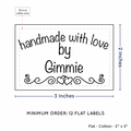PPLR_HIDDEN_PRODUCT Double Heart Border (2"x3" Cotton - 12 labels/set)