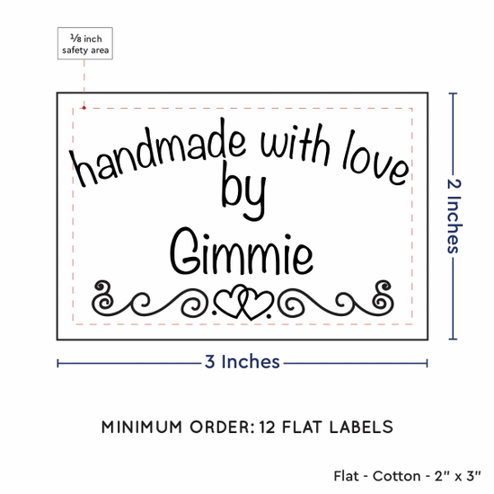 PPLR_HIDDEN_PRODUCT Double Heart Border (2"x3" Cotton - 12 labels/set)
