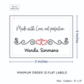 PPLR_HIDDEN_PRODUCT Double Heart Quote (2"x3" Cotton - 12 labels/set)