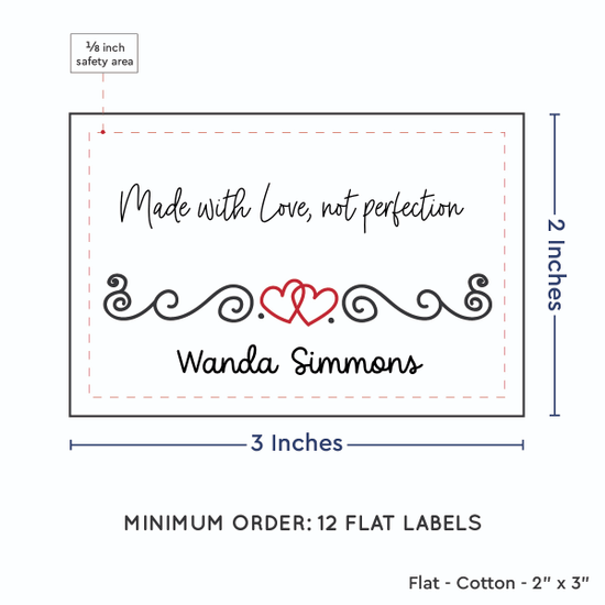 PPLR_HIDDEN_PRODUCT Double Heart Quote (2"x3" Cotton - 12 labels/set)