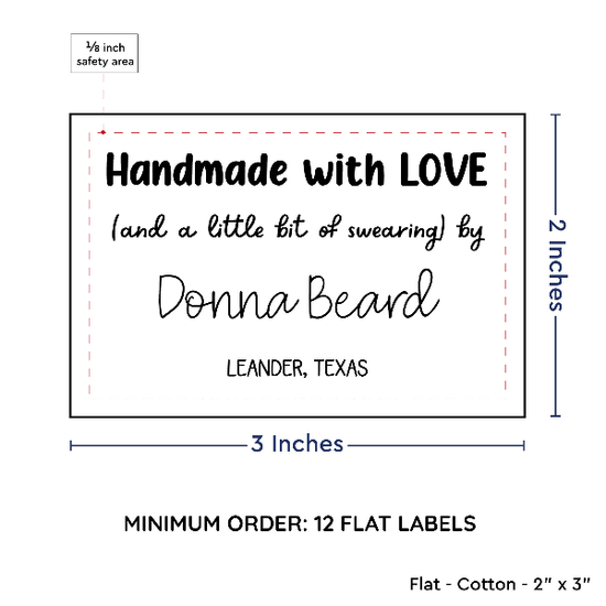 PPLR_HIDDEN_PRODUCT Large Text Only Label (2"x3"-Cotton)