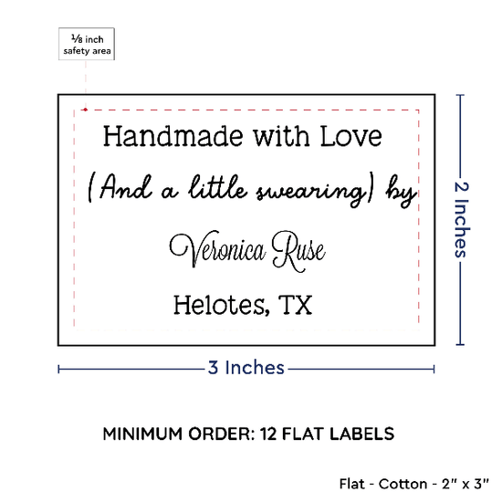 PPLR_HIDDEN_PRODUCT Large Text Only Label (2"x3"-Cotton)