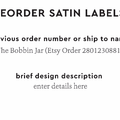 PPLR_HIDDEN_PRODUCT Reorder Previous Label Design - SATIN