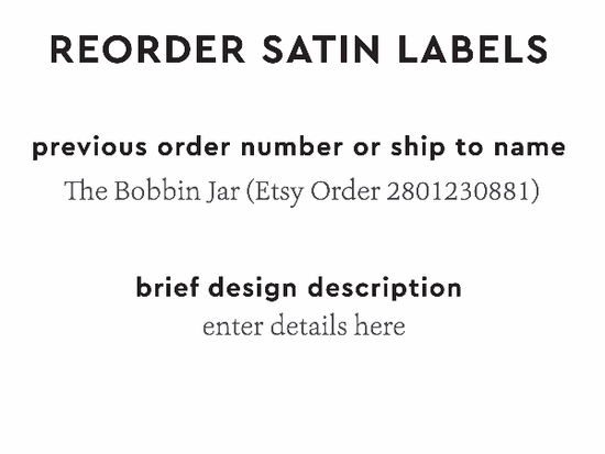 PPLR_HIDDEN_PRODUCT Reorder Previous Label Design - SATIN