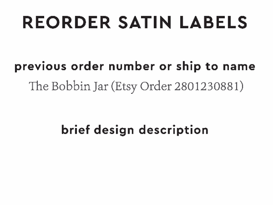 PPLR_HIDDEN_PRODUCT Reorder Previous Label Design - SATIN