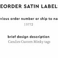 PPLR_HIDDEN_PRODUCT Reorder Previous Label Design - SATIN