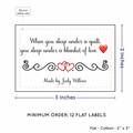 PPLR_HIDDEN_PRODUCT Double Heart Quote (2"x3" Cotton - 12 labels/set)