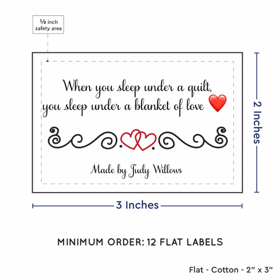 PPLR_HIDDEN_PRODUCT Double Heart Quote (2"x3" Cotton - 12 labels/set)