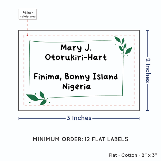 PPLR_HIDDEN_PRODUCT Leaf Quote (2"x3" Cotton - 12 labels/set)