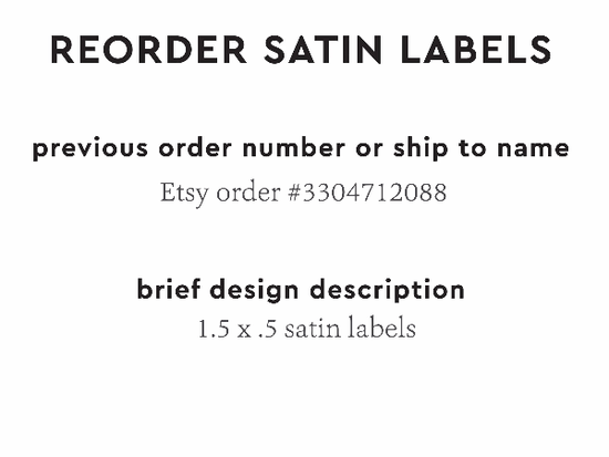 PPLR_HIDDEN_PRODUCT Reorder Previous Label Design - SATIN
