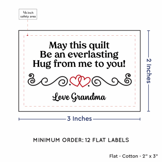 PPLR_HIDDEN_PRODUCT Double Heart Quote (2"x3" Cotton - 12 labels/set)