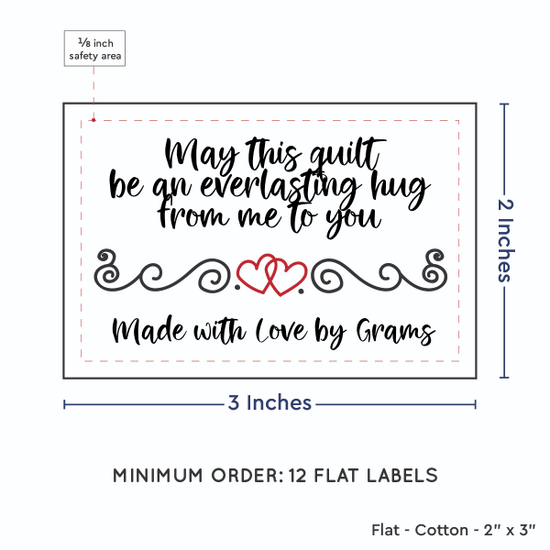 PPLR_HIDDEN_PRODUCT Double Heart Quote (2"x3" Cotton - 12 labels/set)