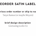 PPLR_HIDDEN_PRODUCT Reorder Previous Label Design - SATIN
