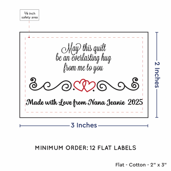 PPLR_HIDDEN_PRODUCT Double Heart Quote (2"x3" Cotton - 12 labels/set)