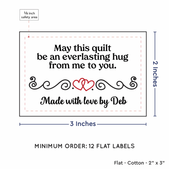 PPLR_HIDDEN_PRODUCT Double Heart Quote (2"x3" Cotton - 12 labels/set)