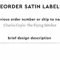 PPLR_HIDDEN_PRODUCT Reorder Previous Label Design - SATIN